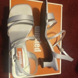 Silver dress sandals. Worn once